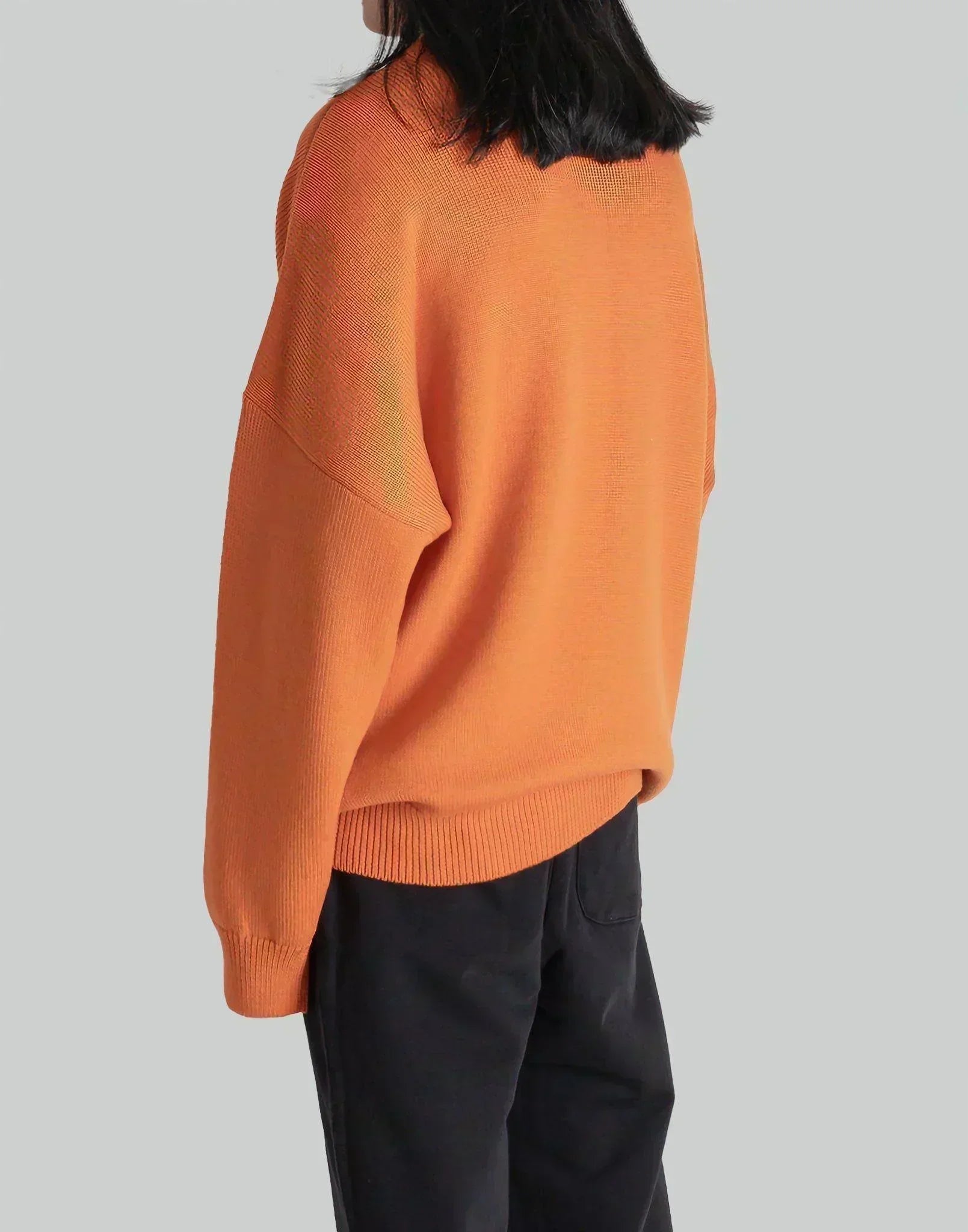 032C - 'SAFETY' ORANGE SELFIE SWEATER - 082plus