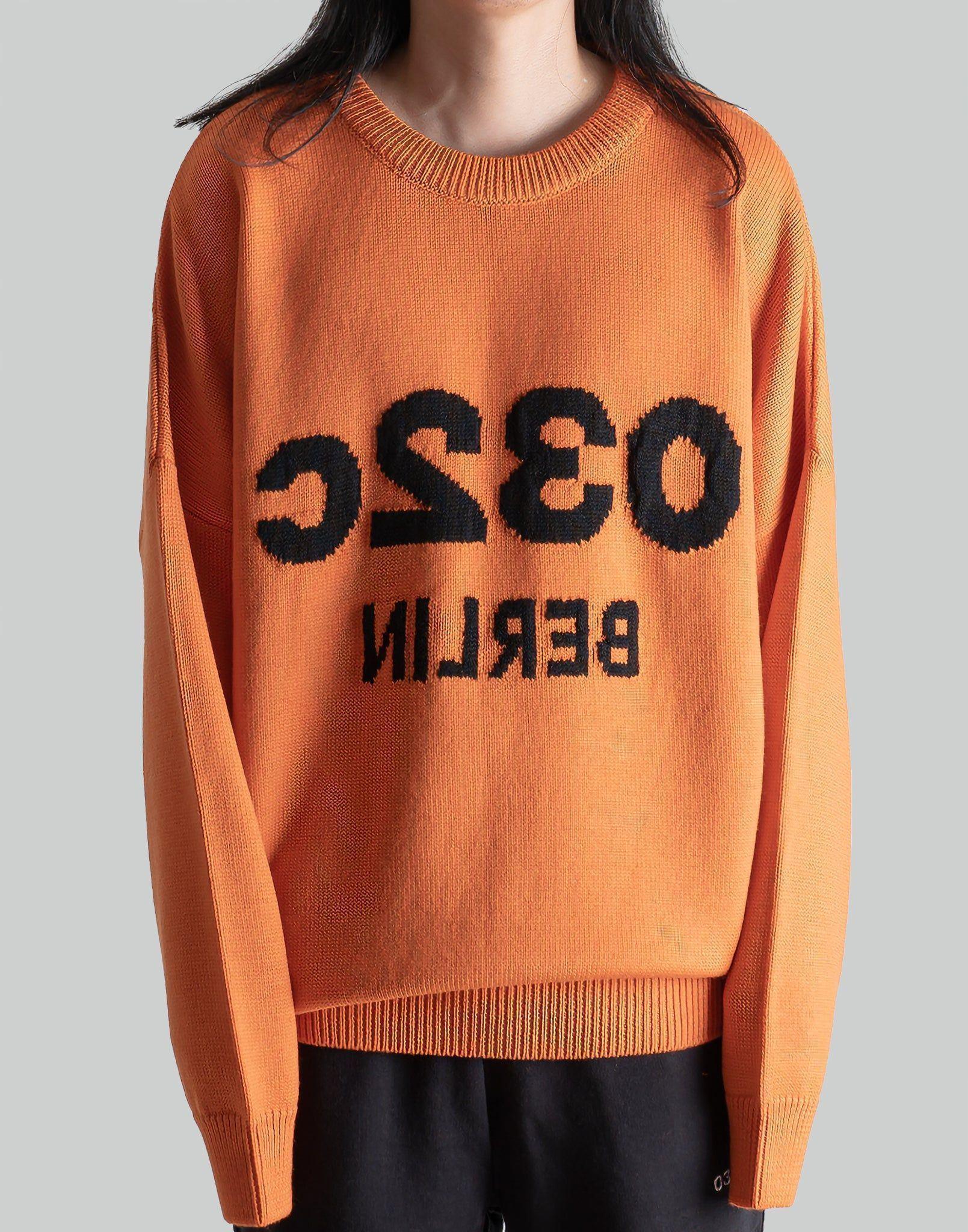 032C - 'SAFETY' ORANGE SELFIE SWEATER - 082plus