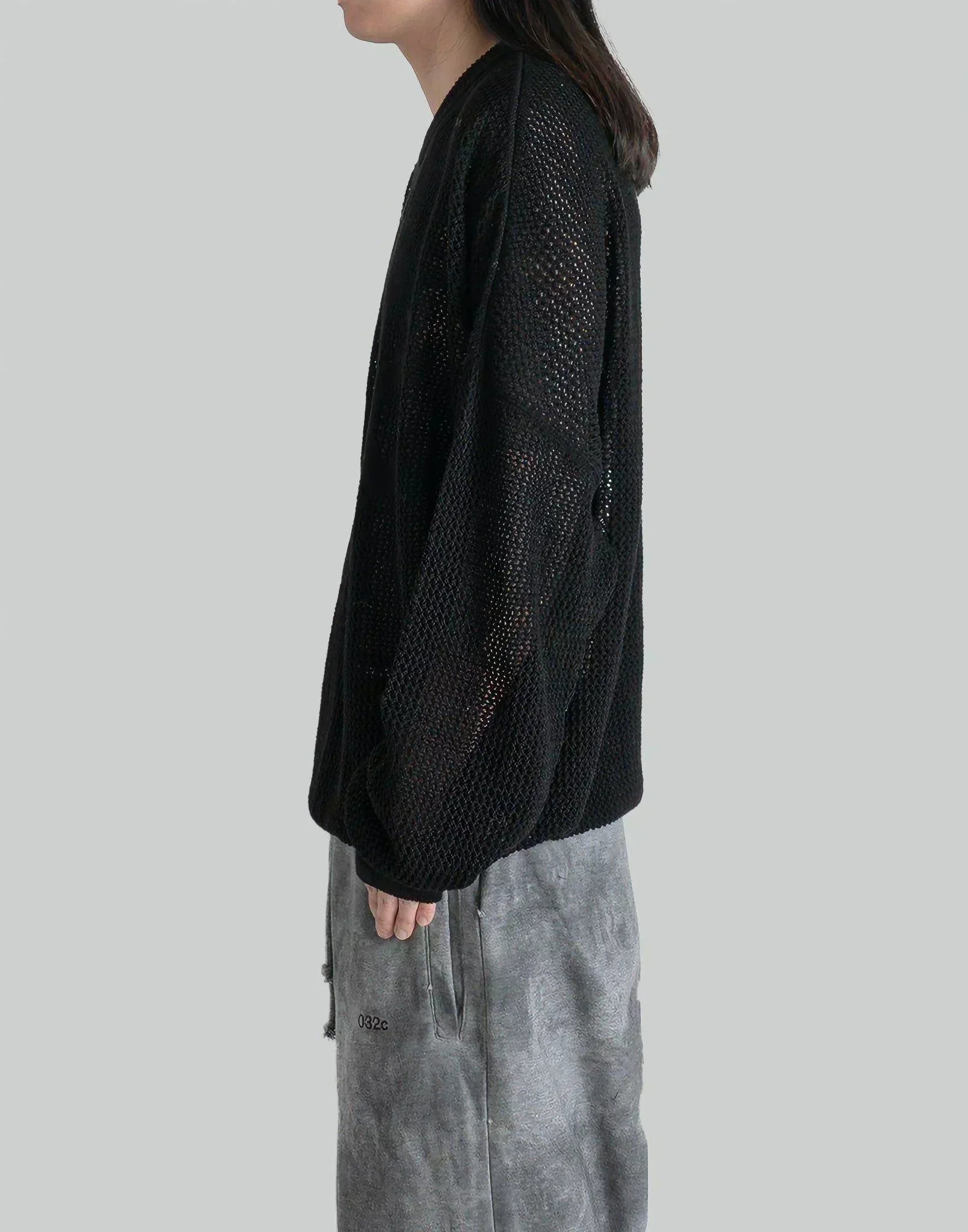 032C - SELFIE 'LACE KNIT' SWEATER - 082plus