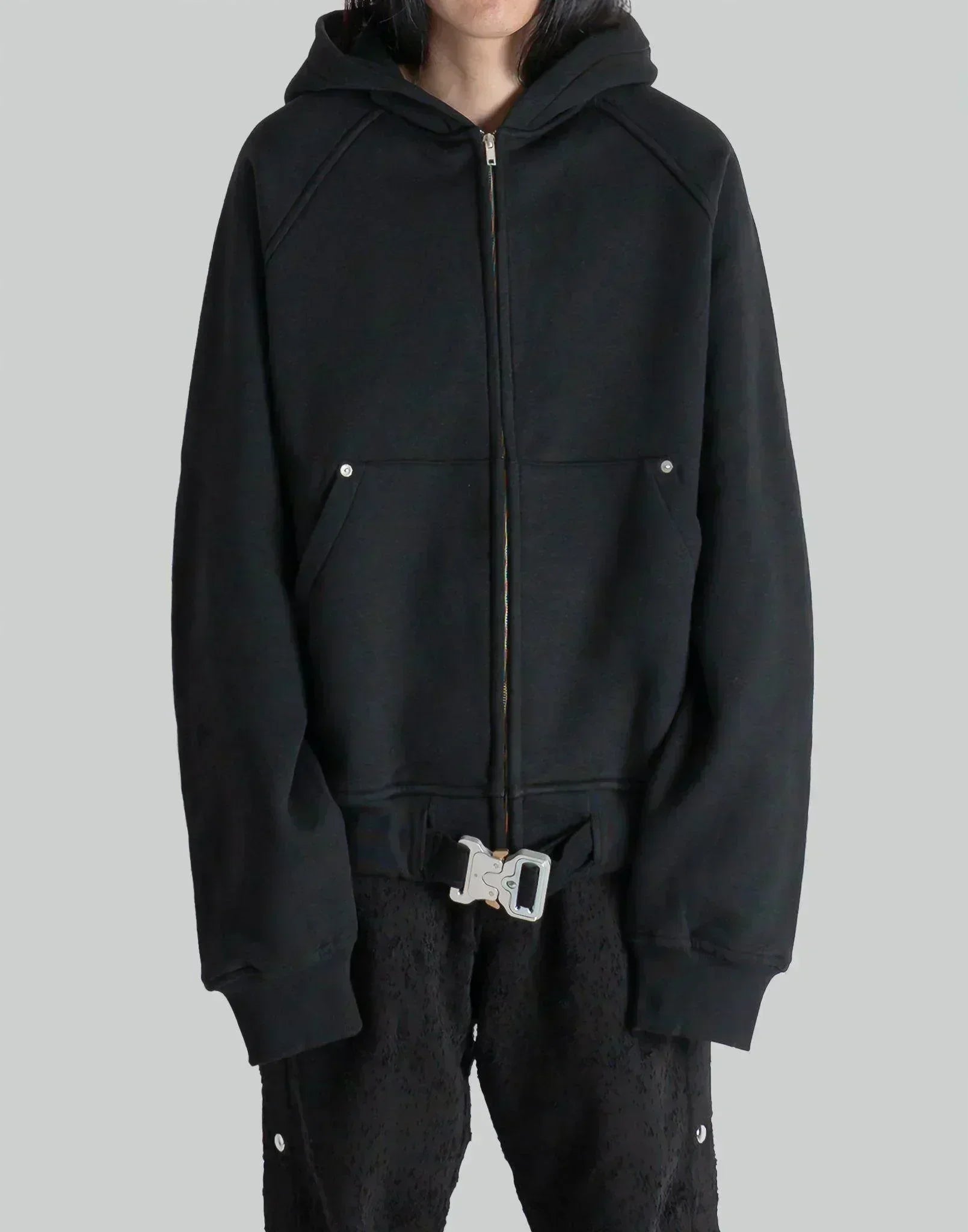 1017 ALYX 9SM - BELTED BUCKLE ZIP HOODIE - 082plus