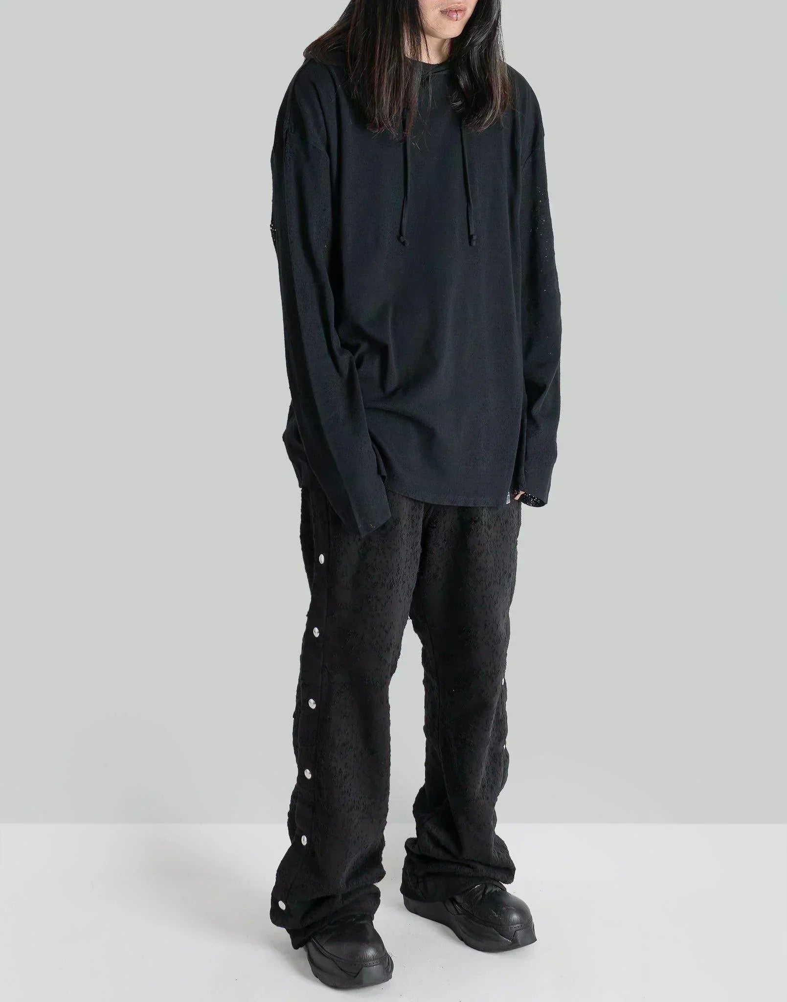 1017 ALYX 9SM - DESTROYED HOODED TEE - 082plus