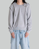 DISTRESSED HOODIE SWEATSHIRT