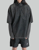 LOGO DOUBLE SLEEVE TEE WITH ZIP