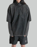 LOGO DOUBLE SLEEVE TEE WITH ZIP