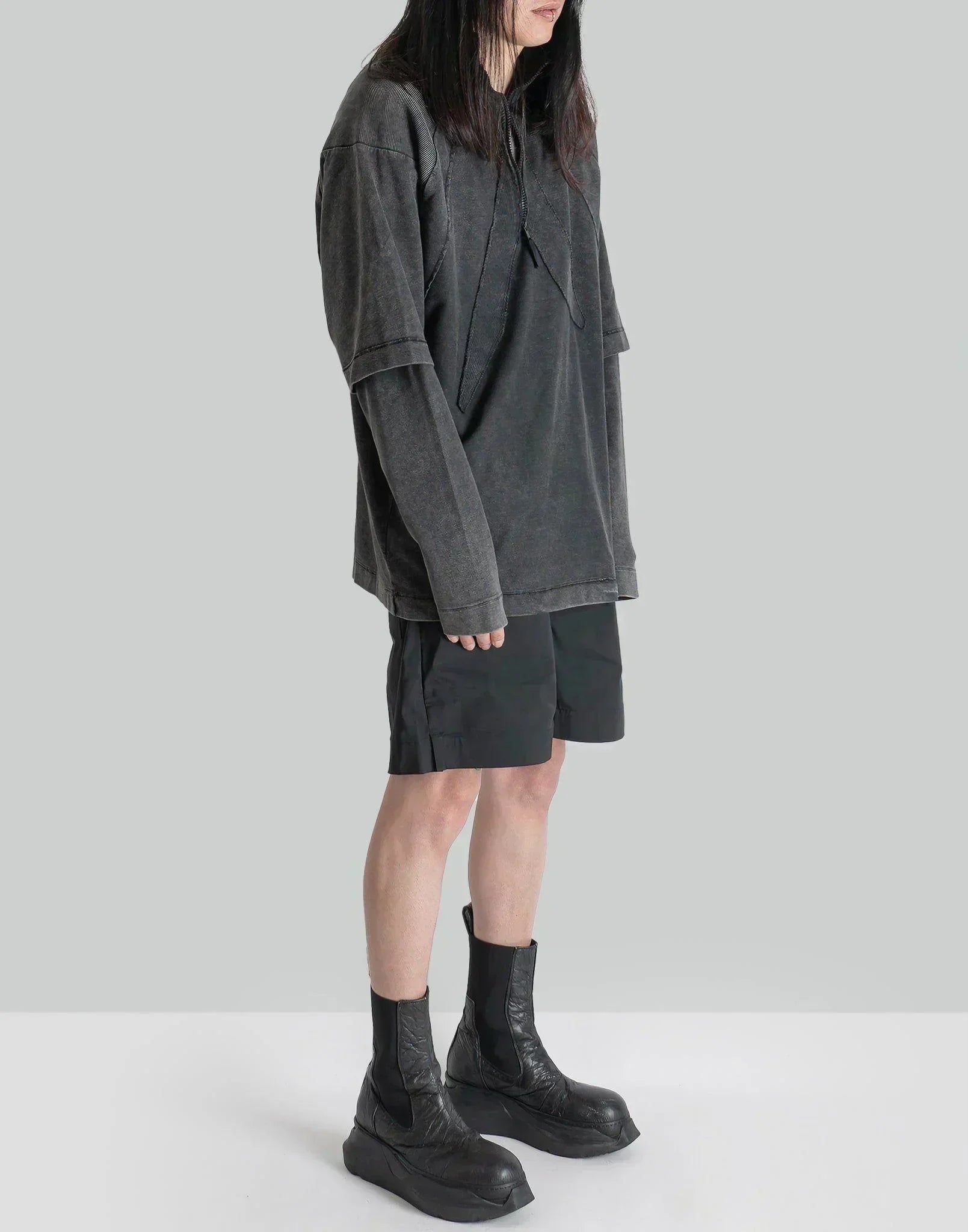 1017 ALYX 9SM - LOGO DOUBLE SLEEVE TEE WITH ZIP - 082plus