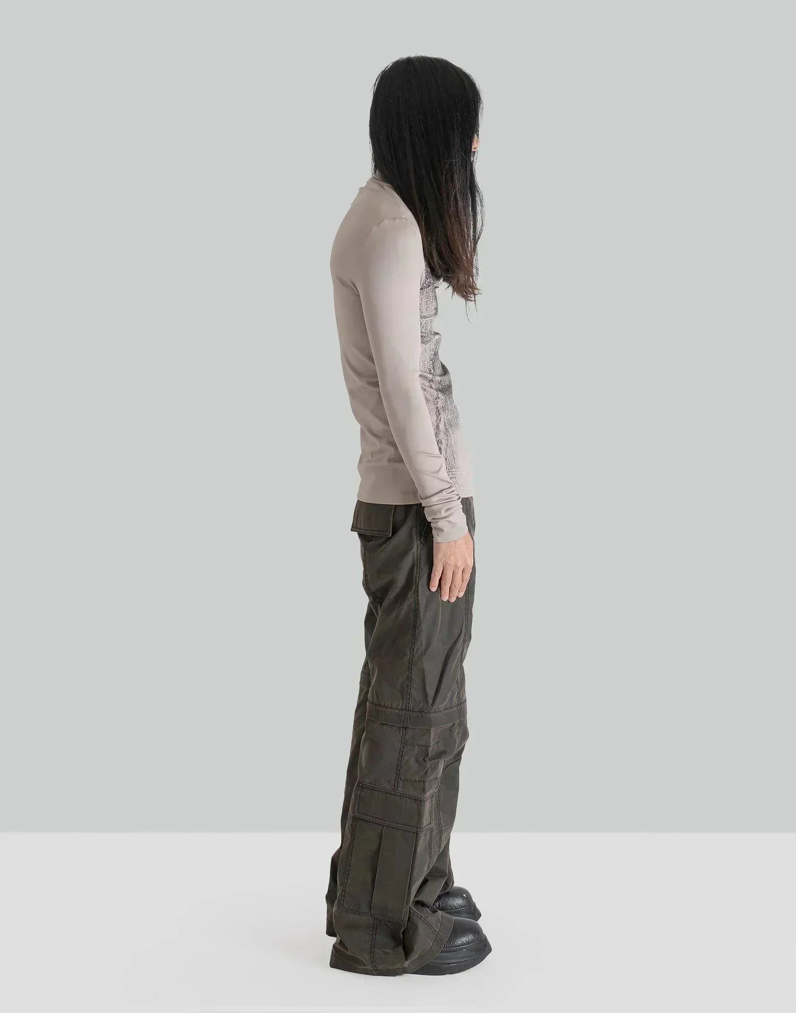 FENG CHEN WANG - DECONSTRUCTION PRINTED JERSEY TOP - 082plus