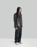 POST ARCHIVE FACTION - 8.0 LEATHER JACKET CENTER - 082plus
