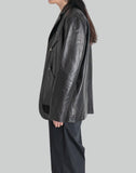 POST ARCHIVE FACTION - 8.0 LEATHER JACKET CENTER - 082plus