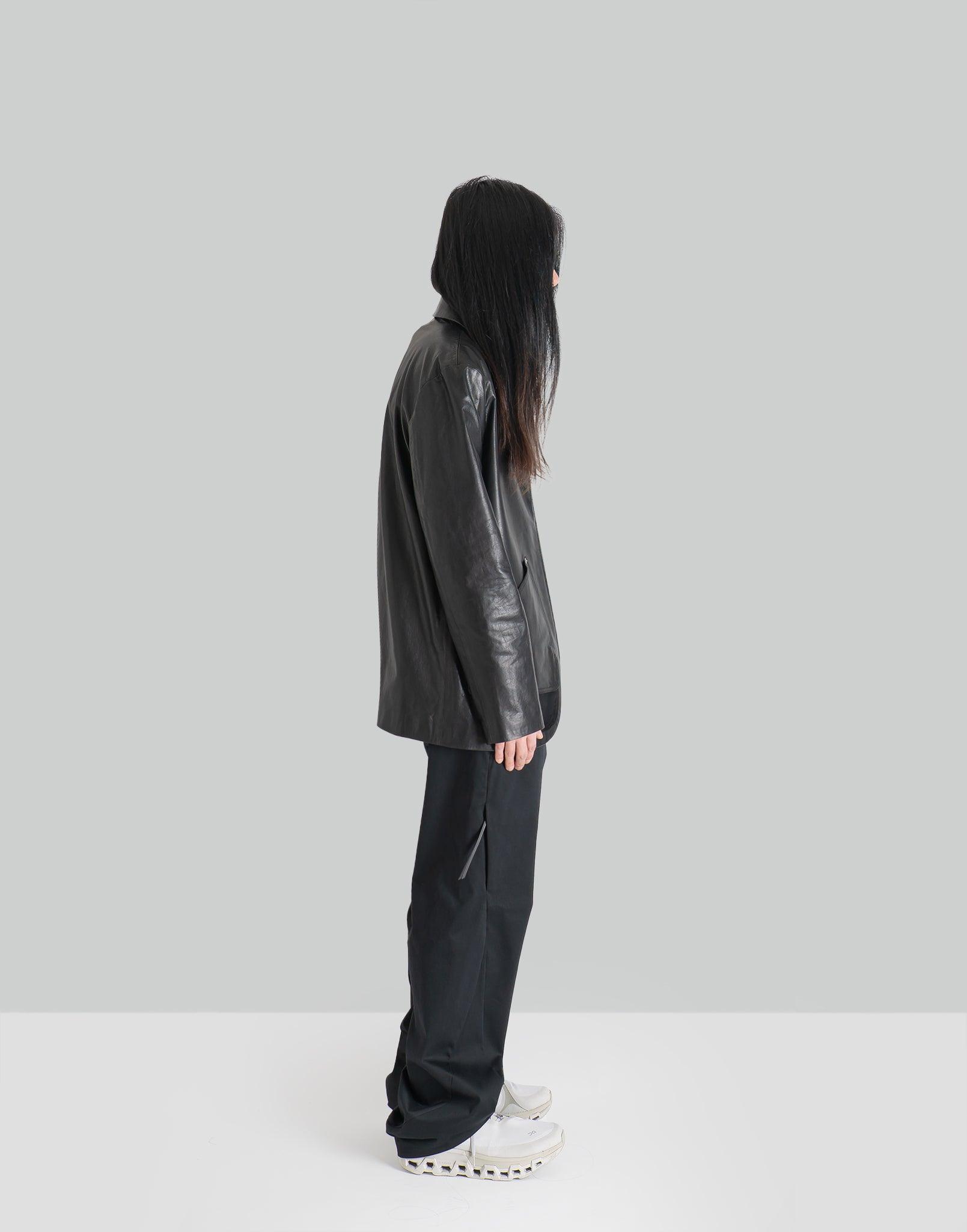 POST ARCHIVE FACTION - 8.0 LEATHER JACKET CENTER - 082plus