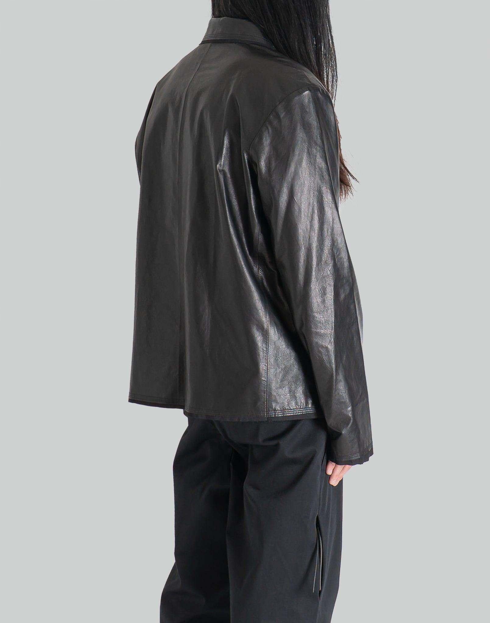 POST ARCHIVE FACTION - 8.0 LEATHER JACKET RIGHT - 082plus