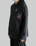 99%IS- - 1% Patch Side Ribbed Check Shirt - 082plus