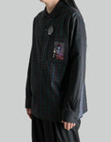 99%IS- - 1% Patch Side Ribbed Check Shirt - 082plus