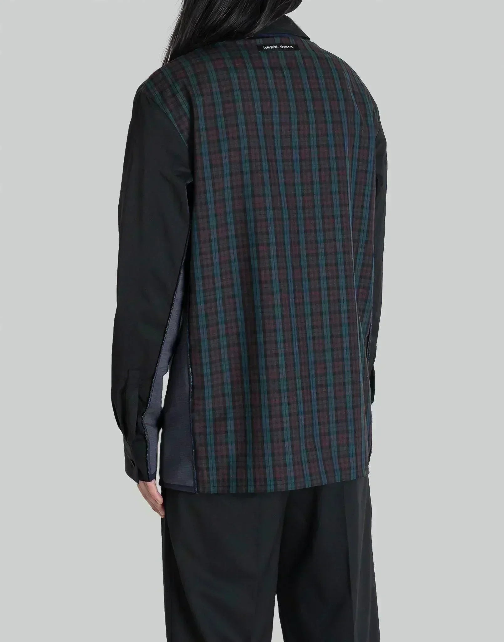 99%IS- - 1% Patch Side Ribbed Check Shirt - 082plus