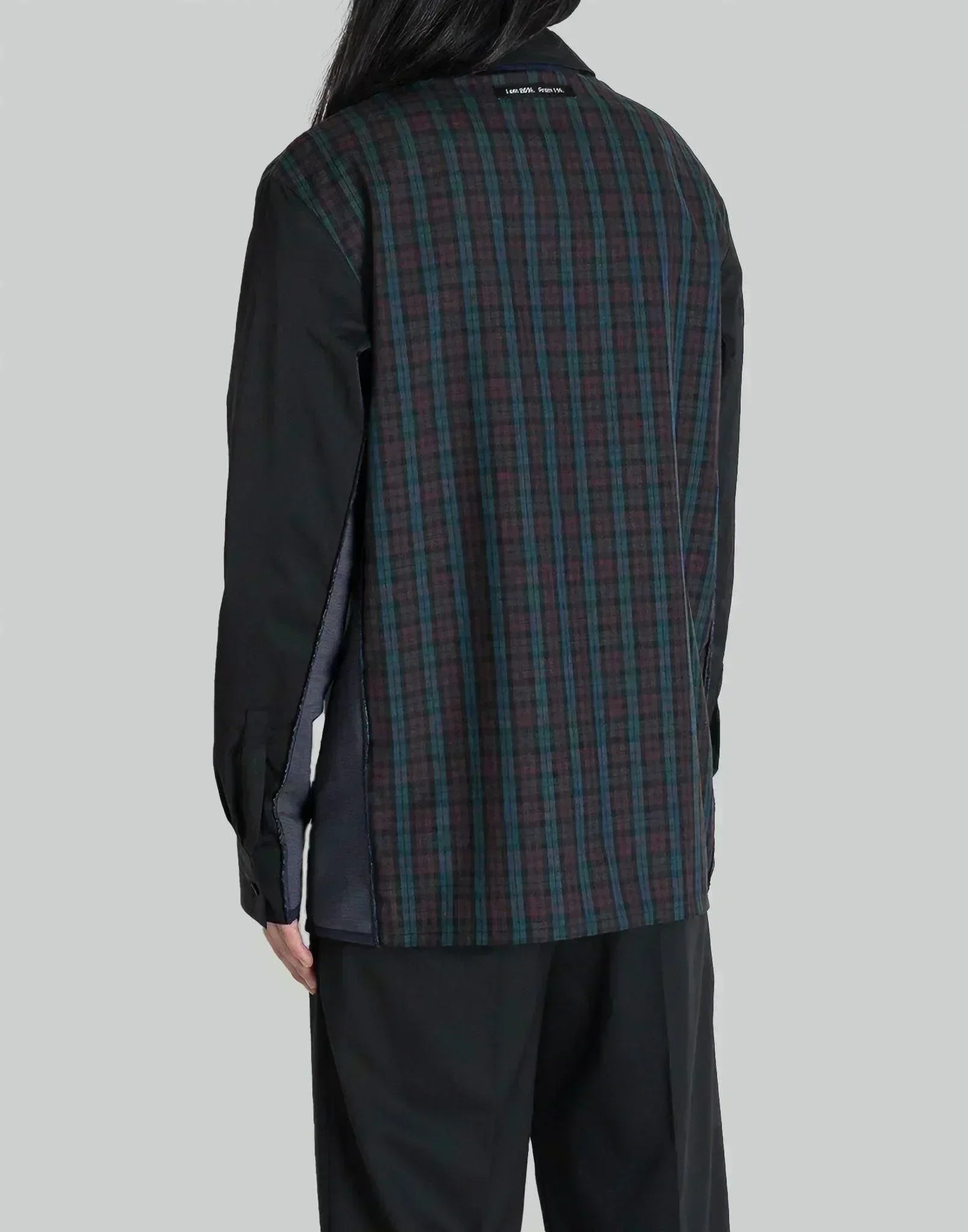 99%IS- - 1% Patch Side Ribbed Check Shirt - 082plus
