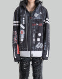 Bajowoo Lerther ' OUR FAITH ' Padded Jaket