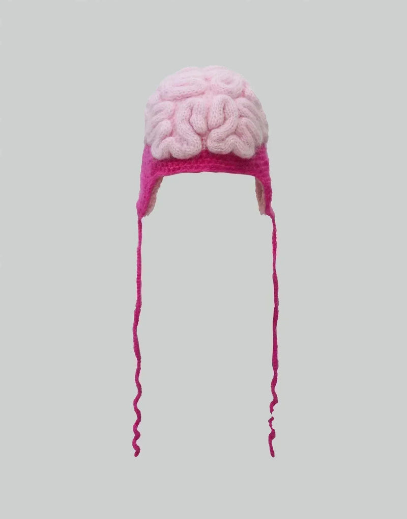 99%IS- - Hand-Made ' BRA1%N ' Knitting Hat - 082plus