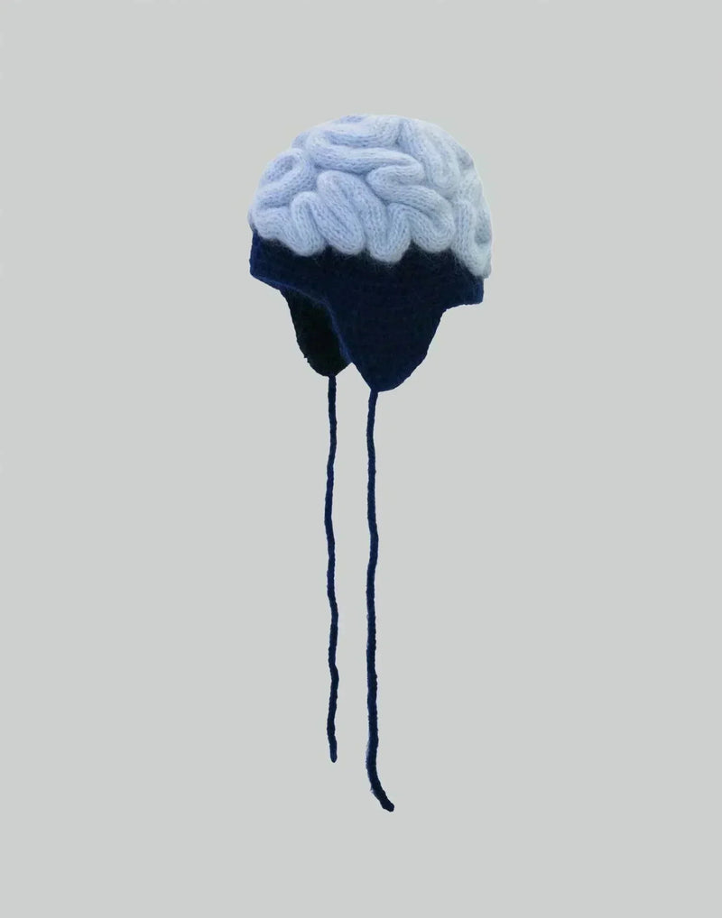 99%IS- - Hand-Made ' BRA1%N ' Knitting Hat - 082plus