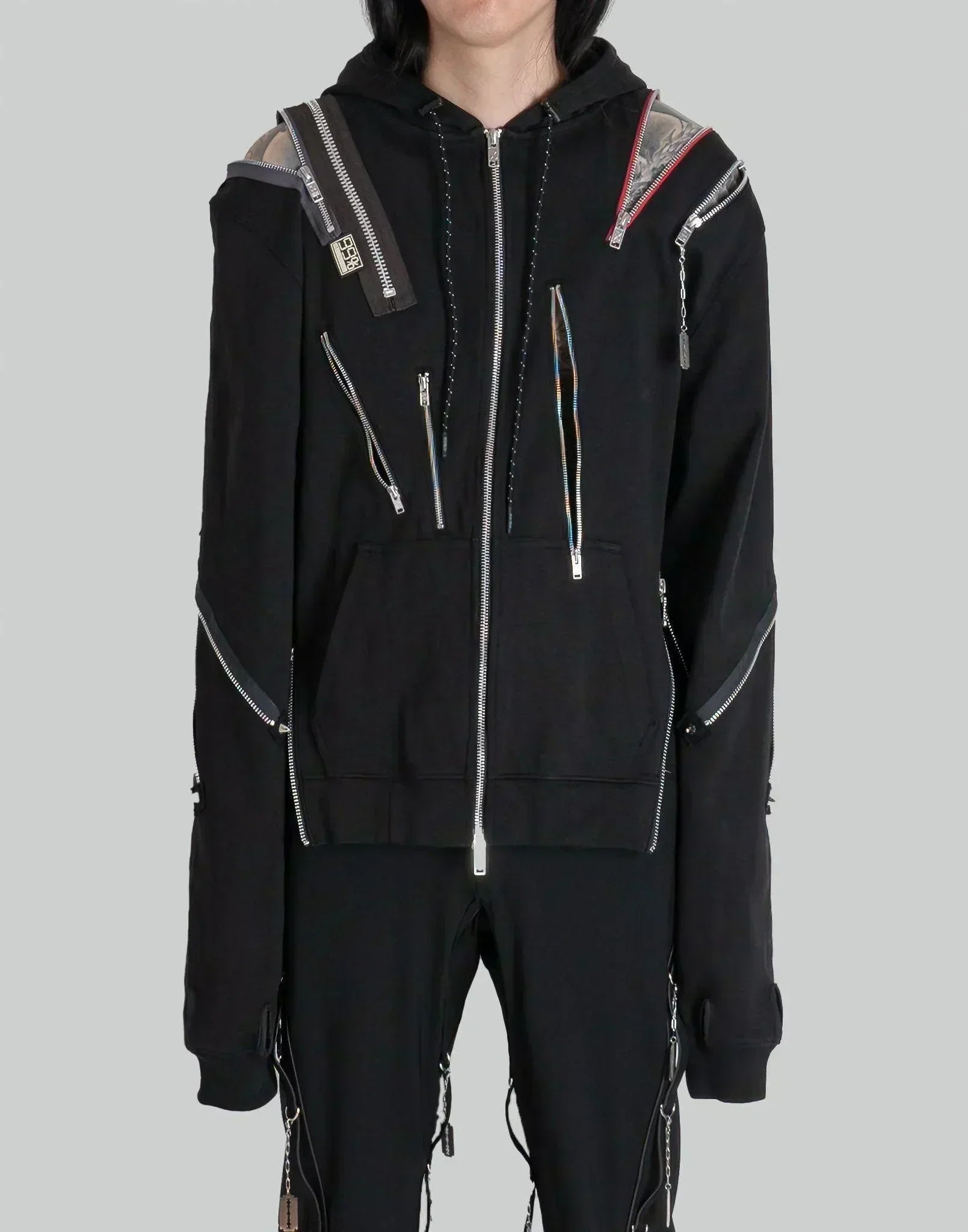 99%IS- - " NANJA " Multi Zip Hoodie - 082plus