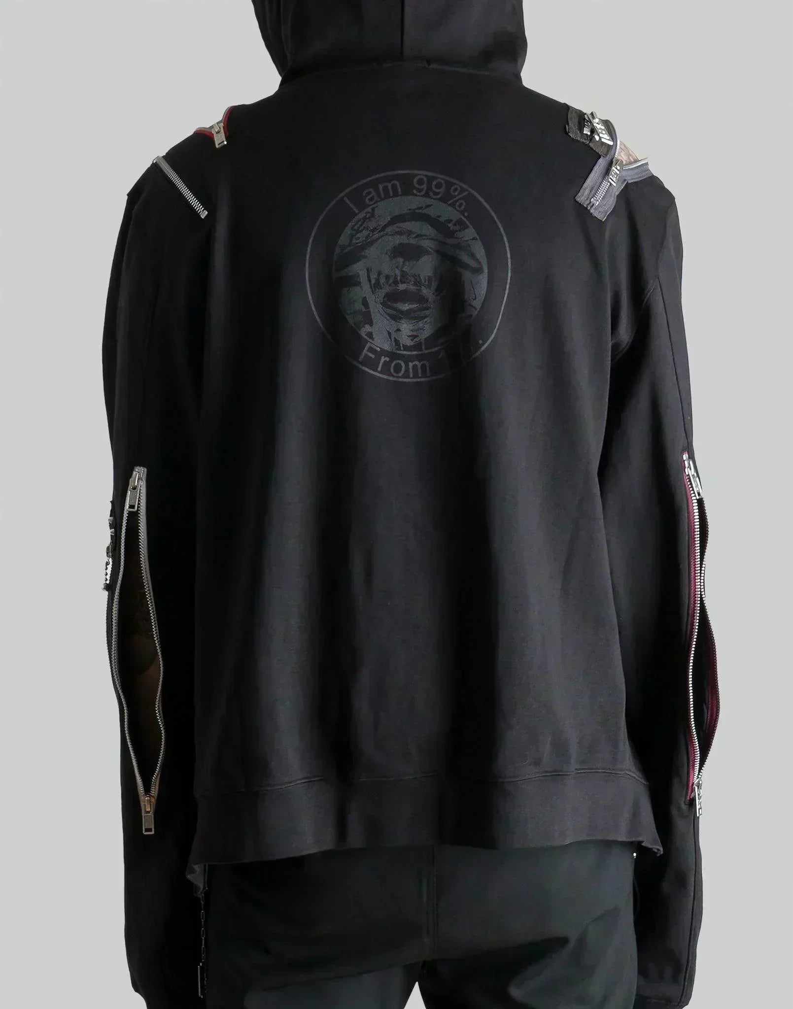 99%IS- - " NANJA " Multi Zip Hoodie - 082plus