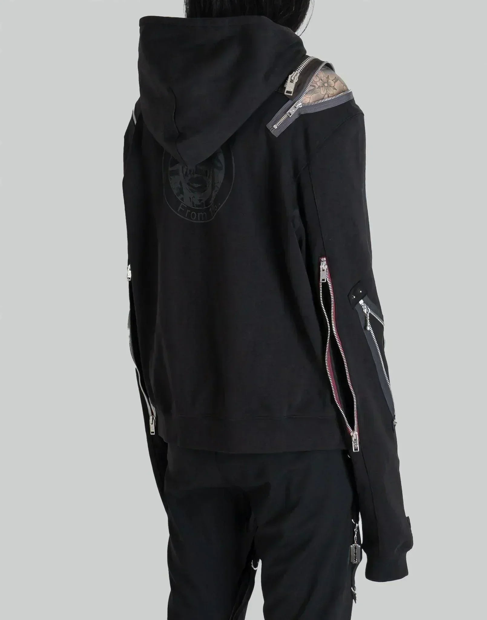 99%IS- - " NANJA " Multi Zip Hoodie - 082plus