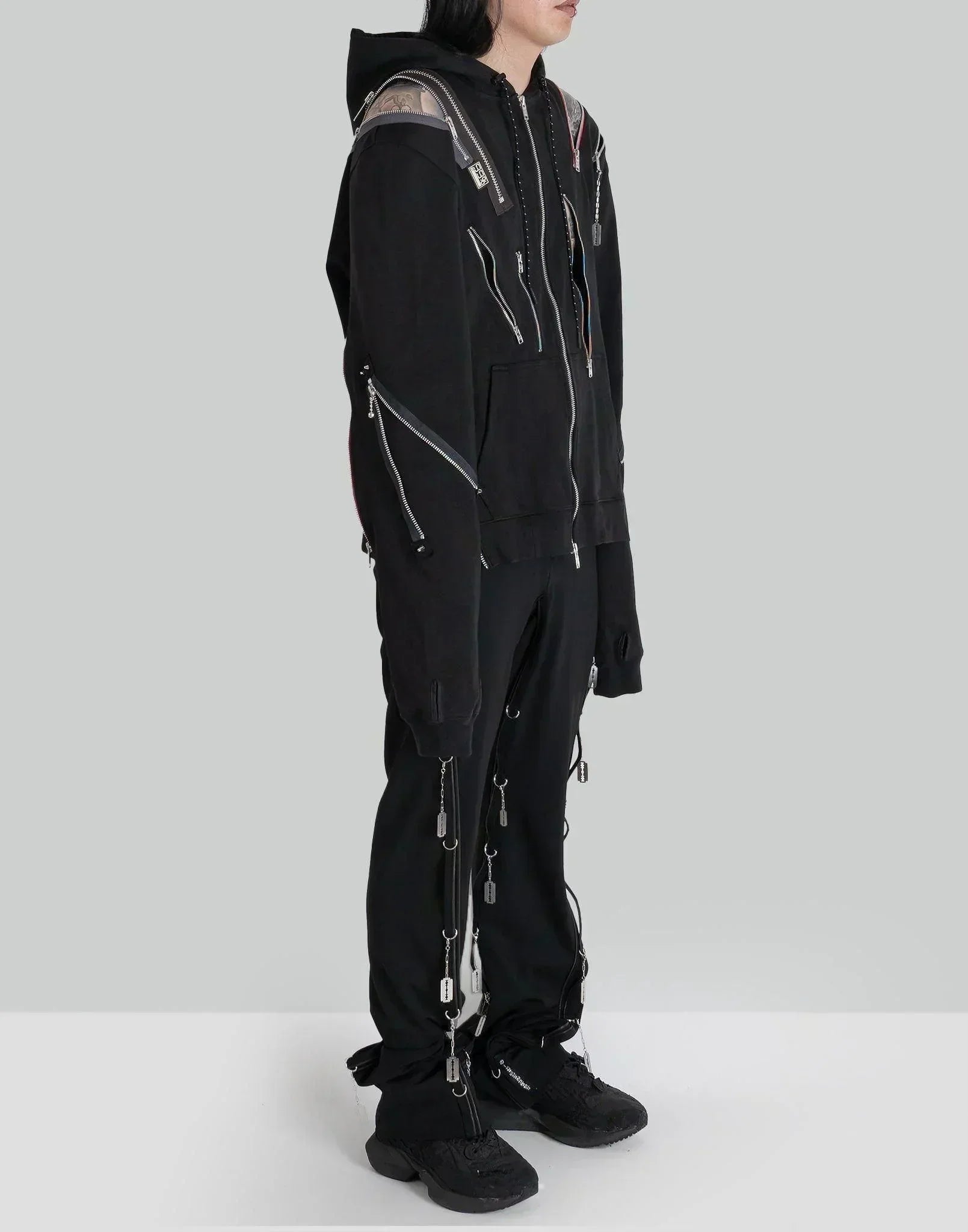 99%IS- - " NANJA " Multi Zip Hoodie - 082plus