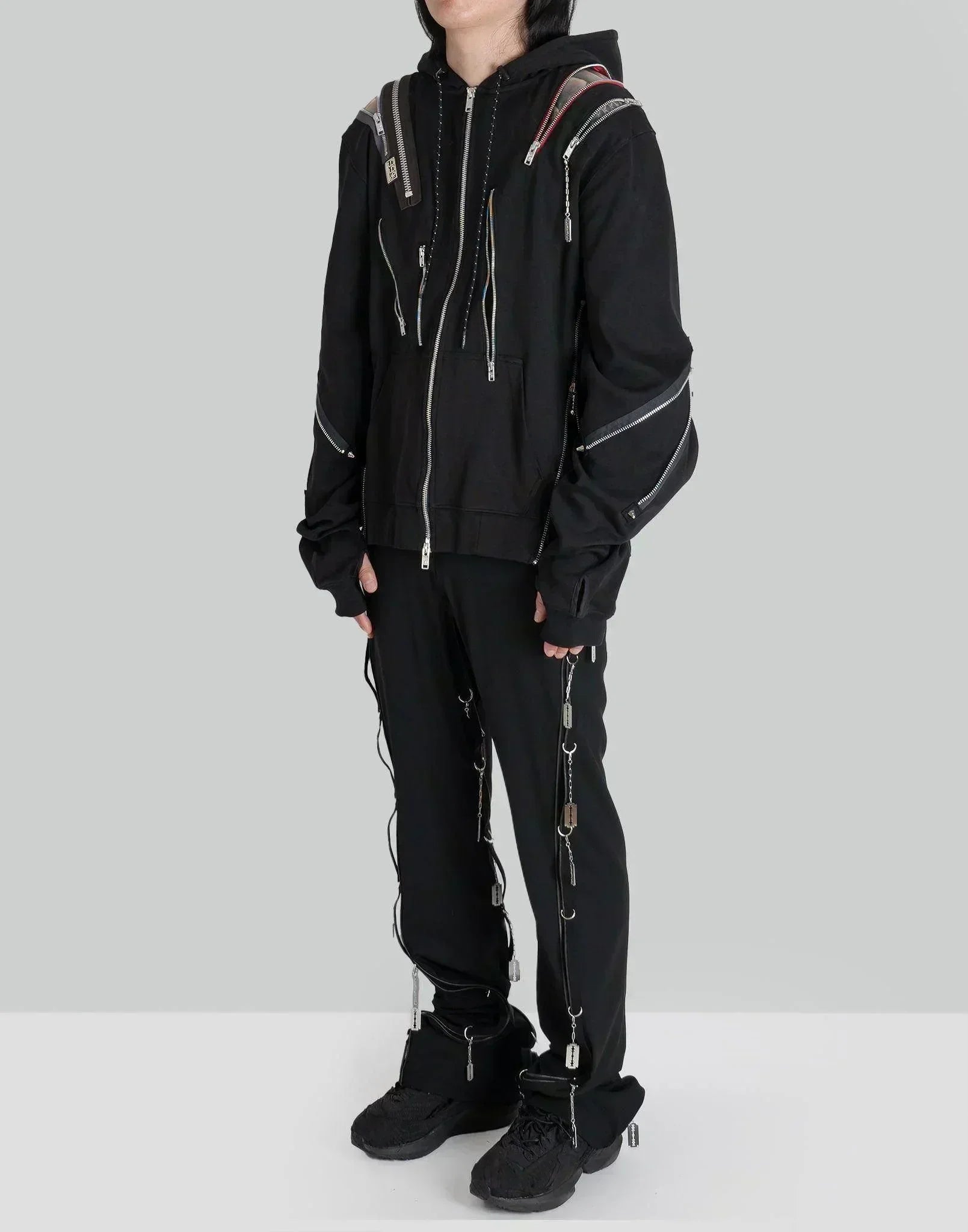 99%IS- - " NANJA " Multi Zip Hoodie - 082plus