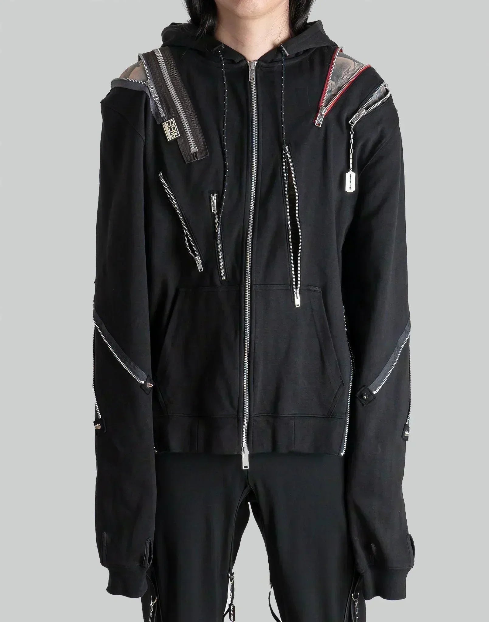 99%IS- - " NANJA " Multi Zip Hoodie - 082plus