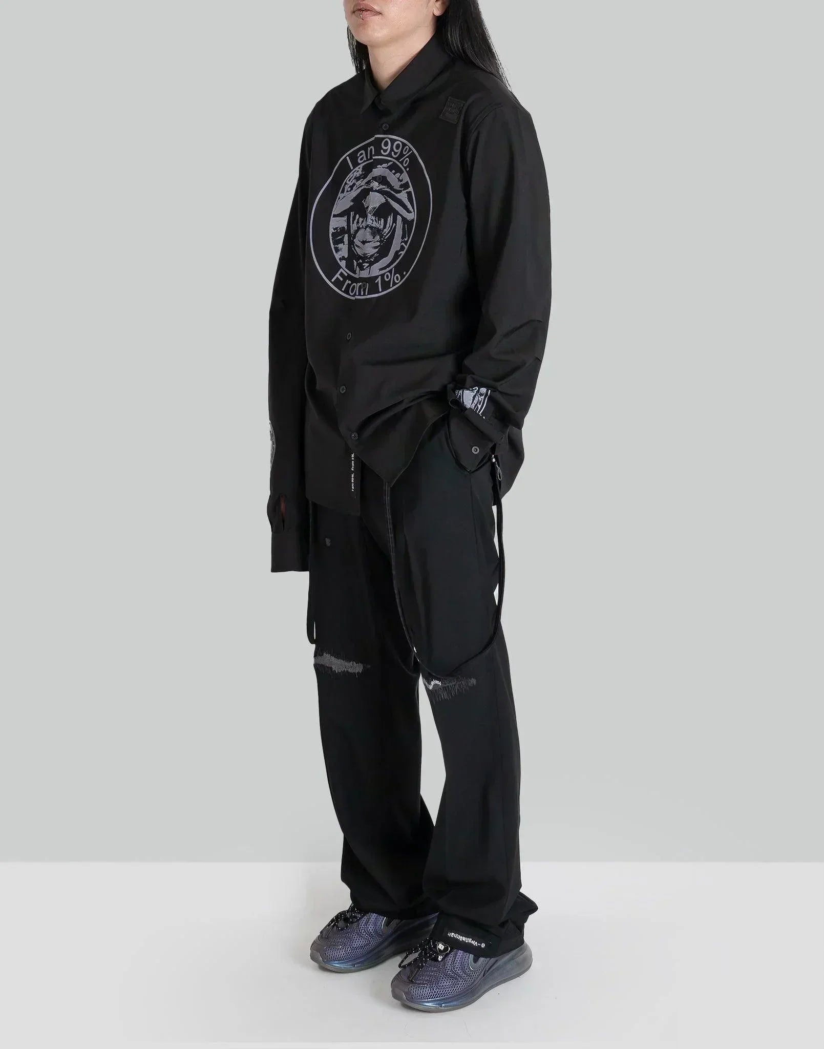 99%IS- - OUR FAITH' " ATT1%TUDE " Classic Stretch Shirt - 082plus