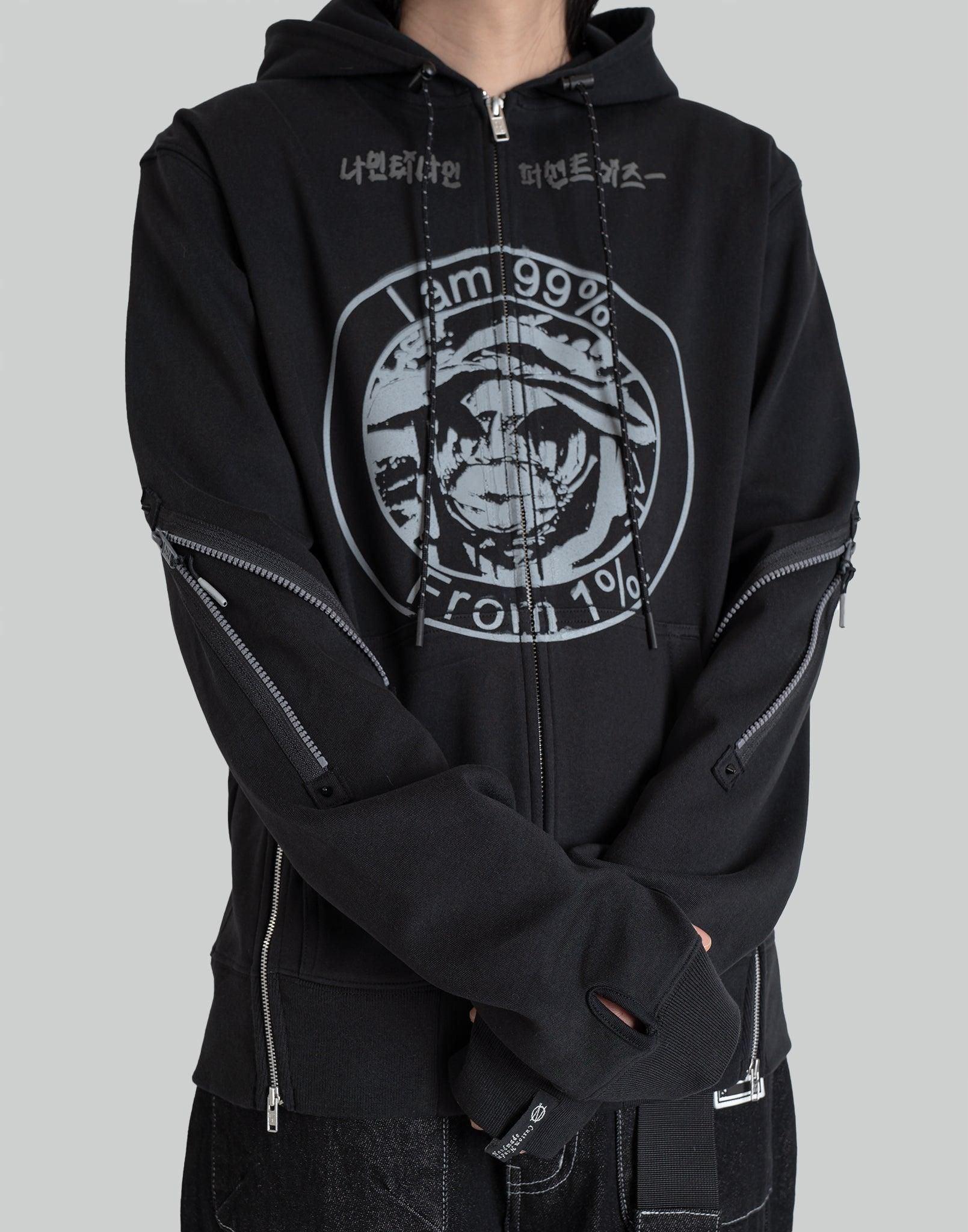 99%IS- - ' OUR FAITH ' " ATT1%TUDE " Zip Hoodie - 082plus