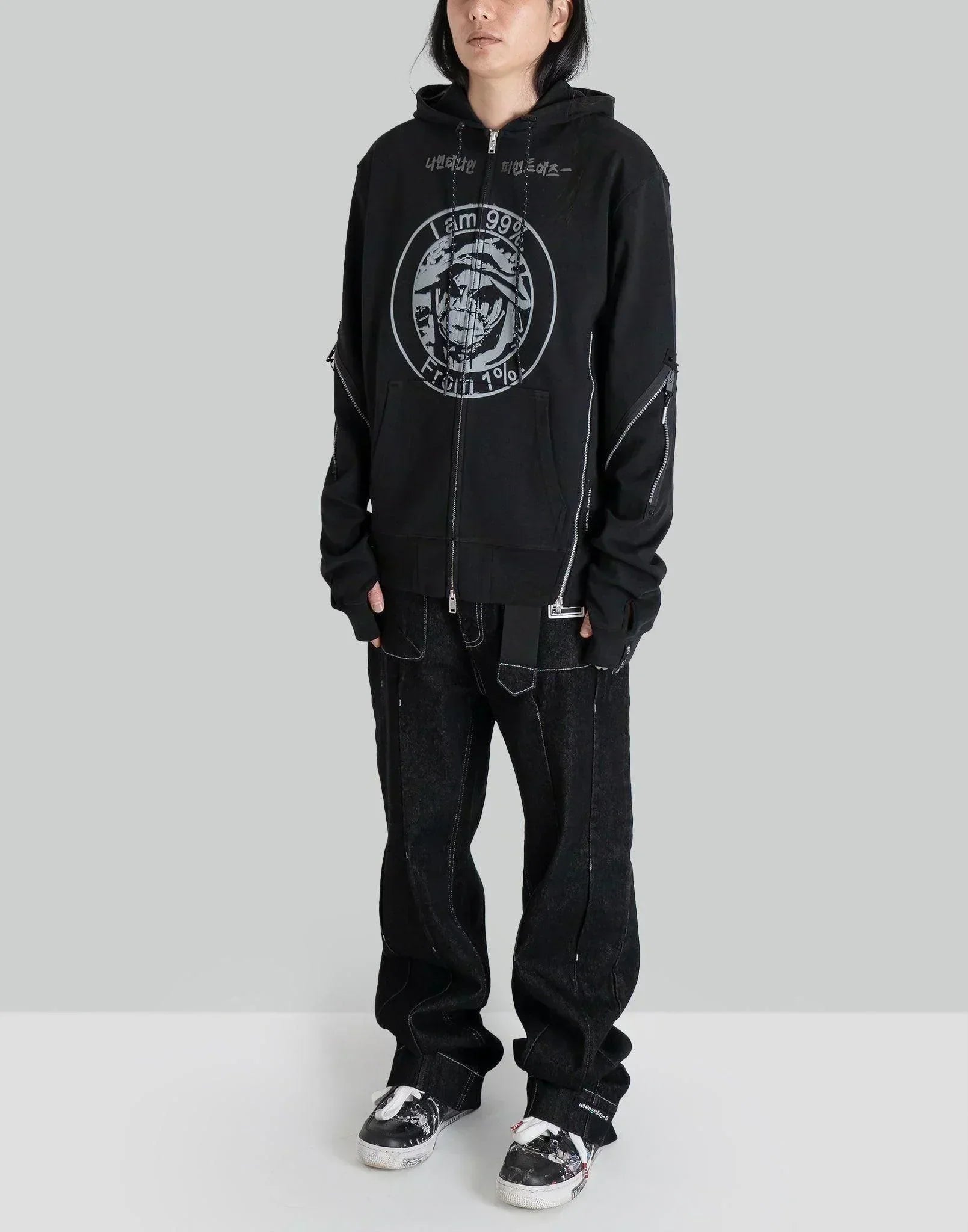 99%IS- - ' OUR FAITH ' " ATT1%TUDE " Zip Hoodie - 082plus