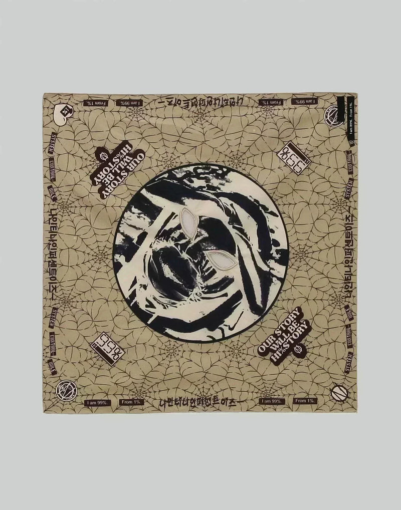 99%IS- - ' OUR FAITH ' Spider Web Mesh-Eye Scarf - 082plus