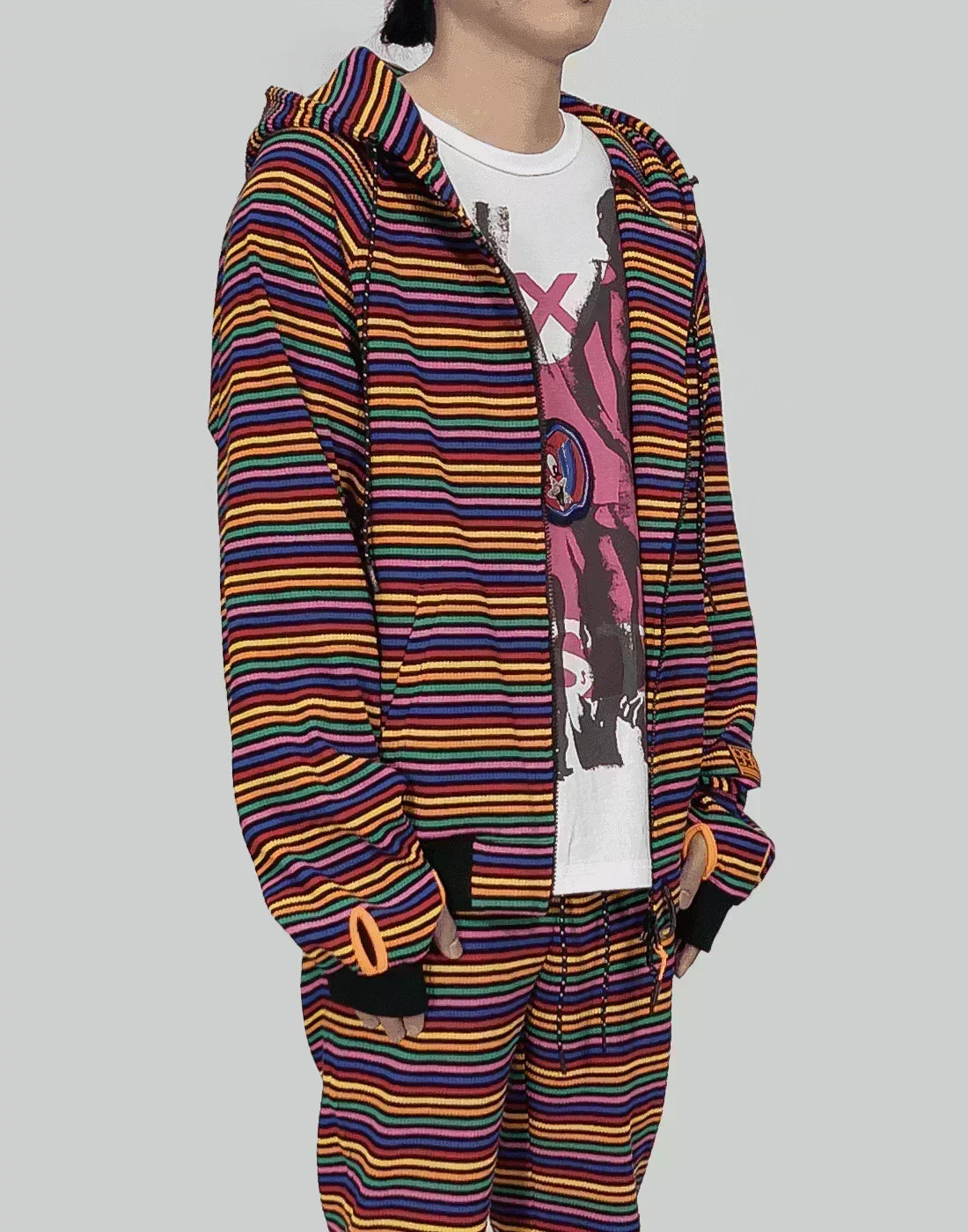 99%IS- - Ribbed " Fine! Apple " Mohican Hoodie - 082plus