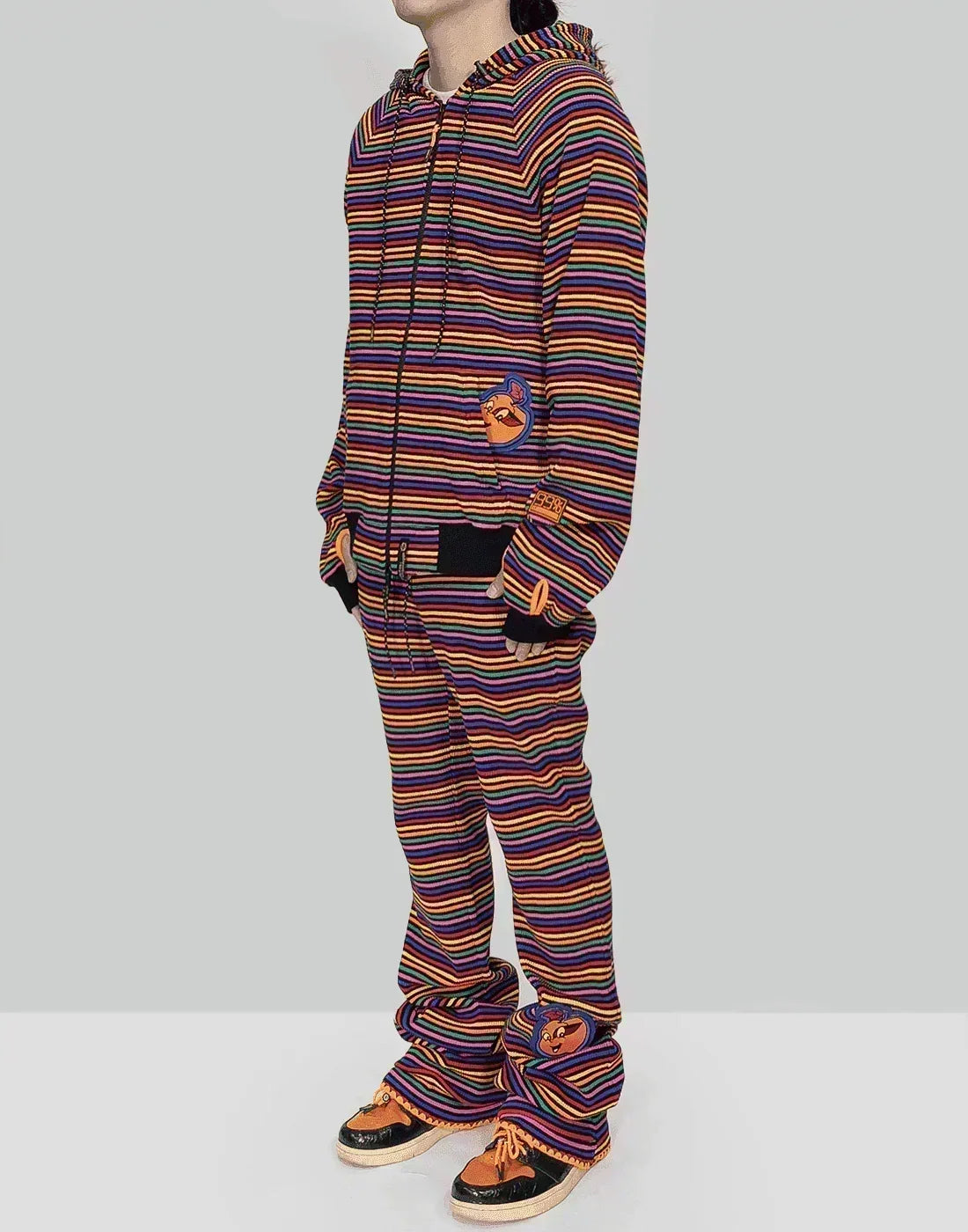 99%IS- - Ribbed " Fine! Apple " Mohican Hoodie - 082plus