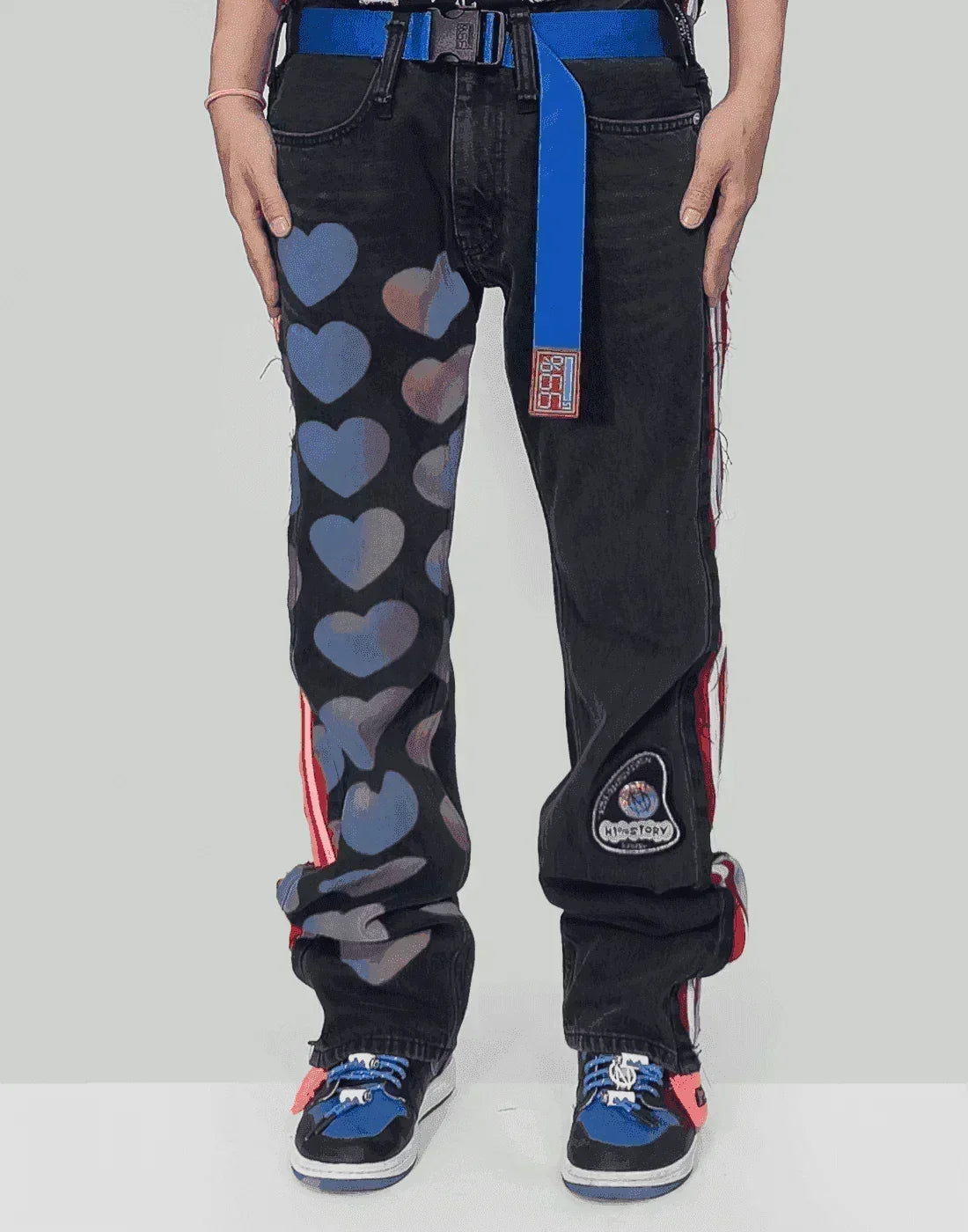 パンツ 99%is RIBBED HEART DENIM 99%IS- Ribbed Heart Denim (Hand Made Custom For 1%) – 082plus