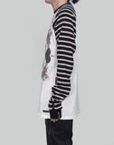 99%IS- - Ribbed Love Addicted Stripe Raglan T-shirt - 082plus