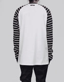 99%IS- - Ribbed Love Addicted Stripe Raglan T-shirt - 082plus