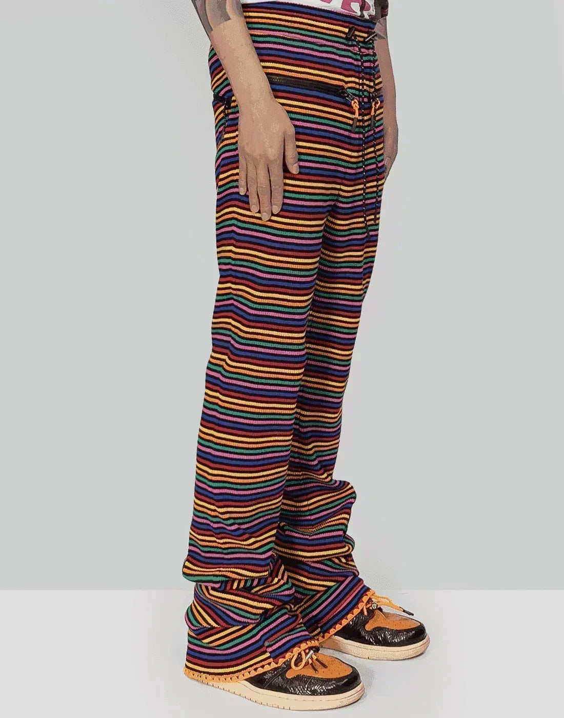 99%IS- - Ribbed Stripe" FINE! APPLE " Pants - 082plus