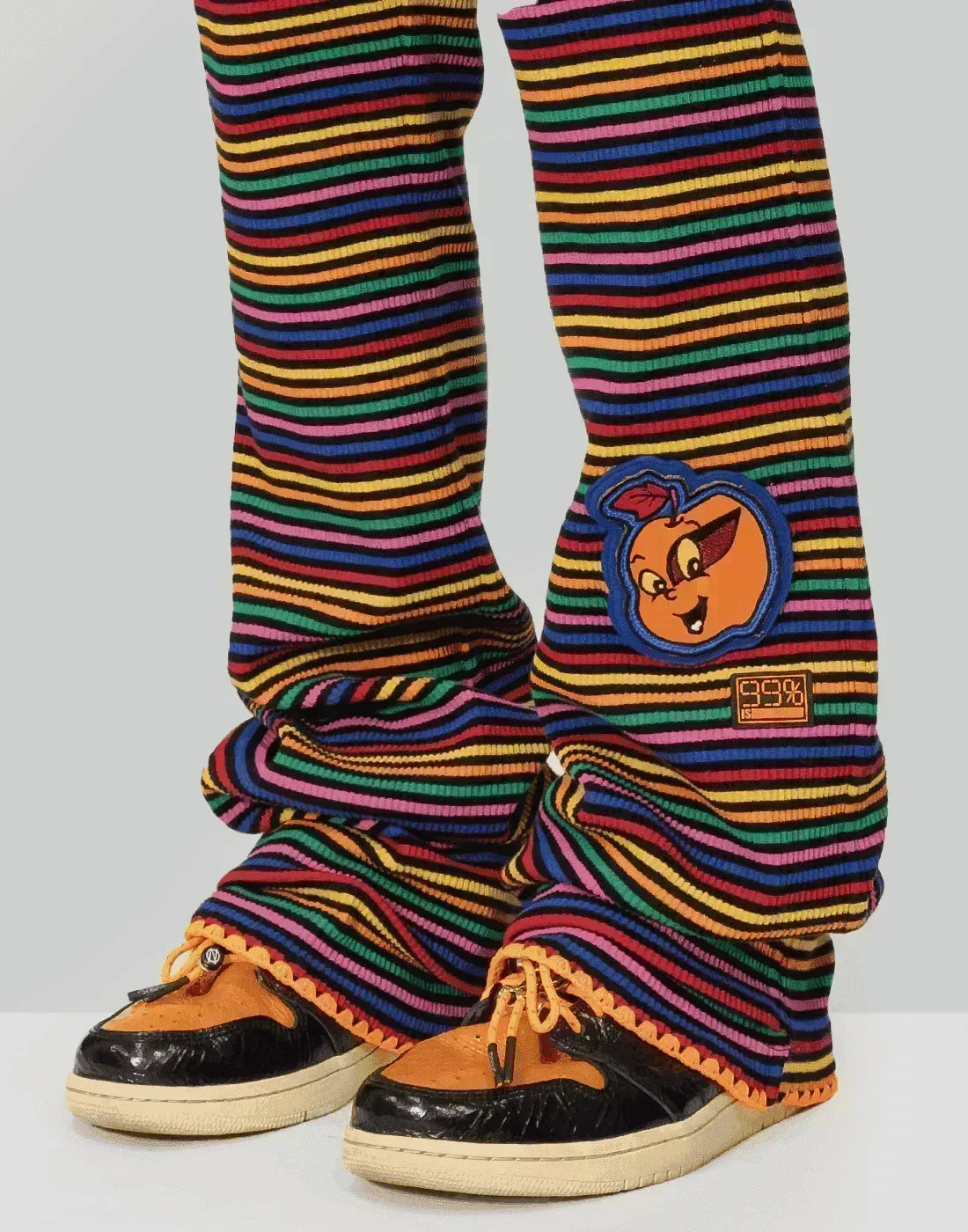 99%IS- - Ribbed Stripe" FINE! APPLE " Pants - 082plus