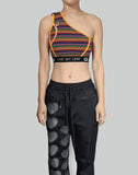 Ribbed Upside Down Stripe Panties Top