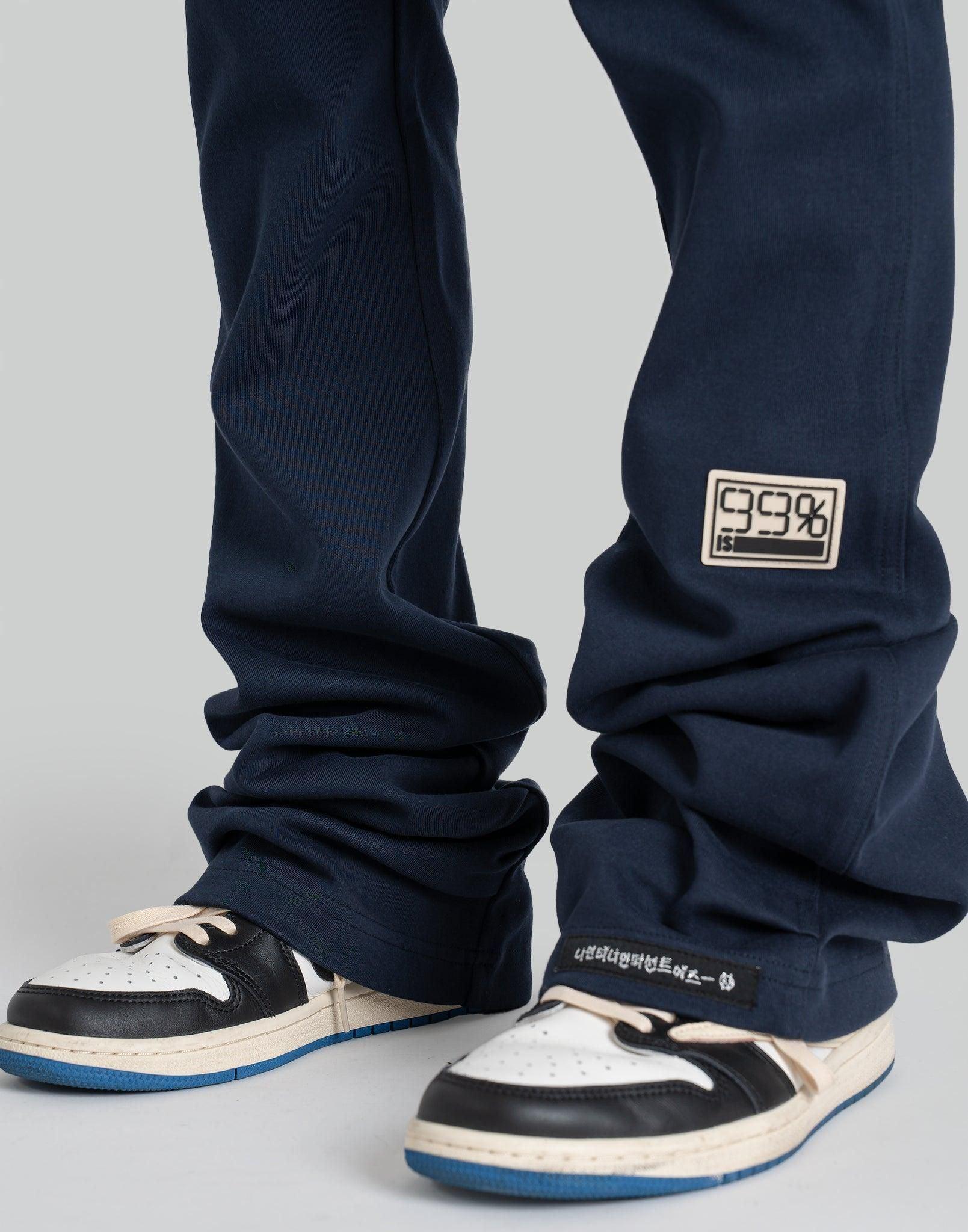 99%IS- - Semi Slim Flare Track Pants - 082plus