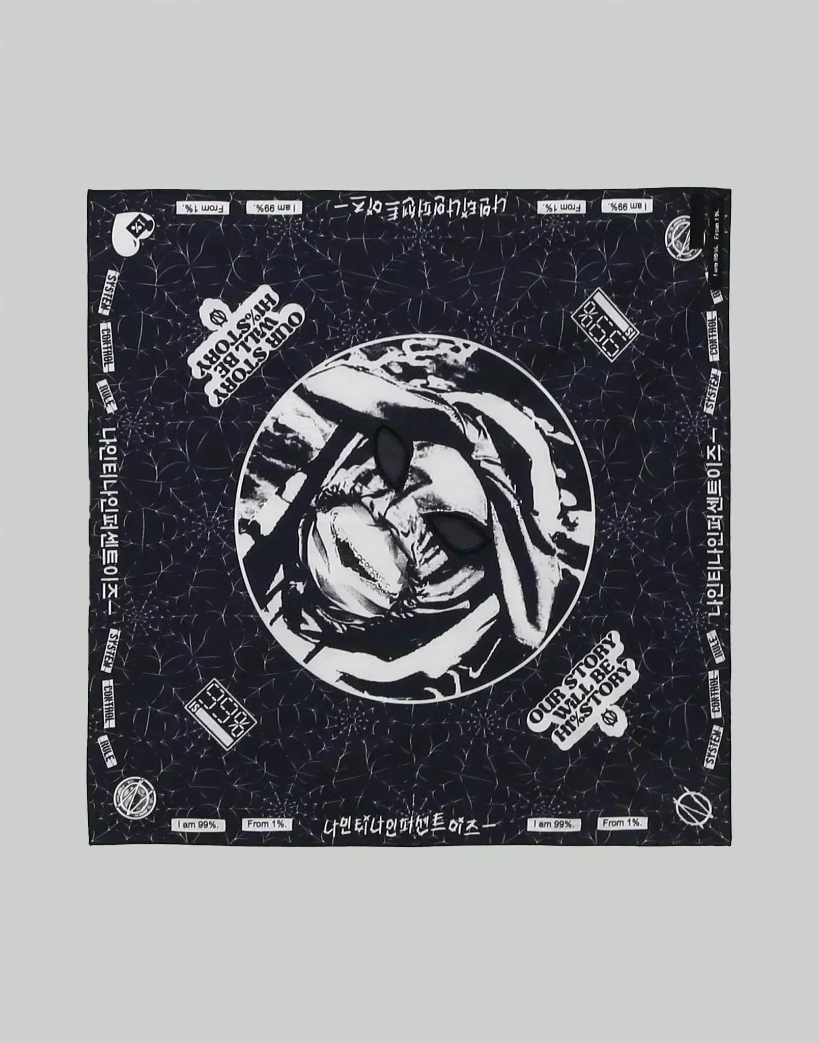 99%IS- - Spider Web ' OUR FAITH ' Mesh-Eye Scarf - 082plus