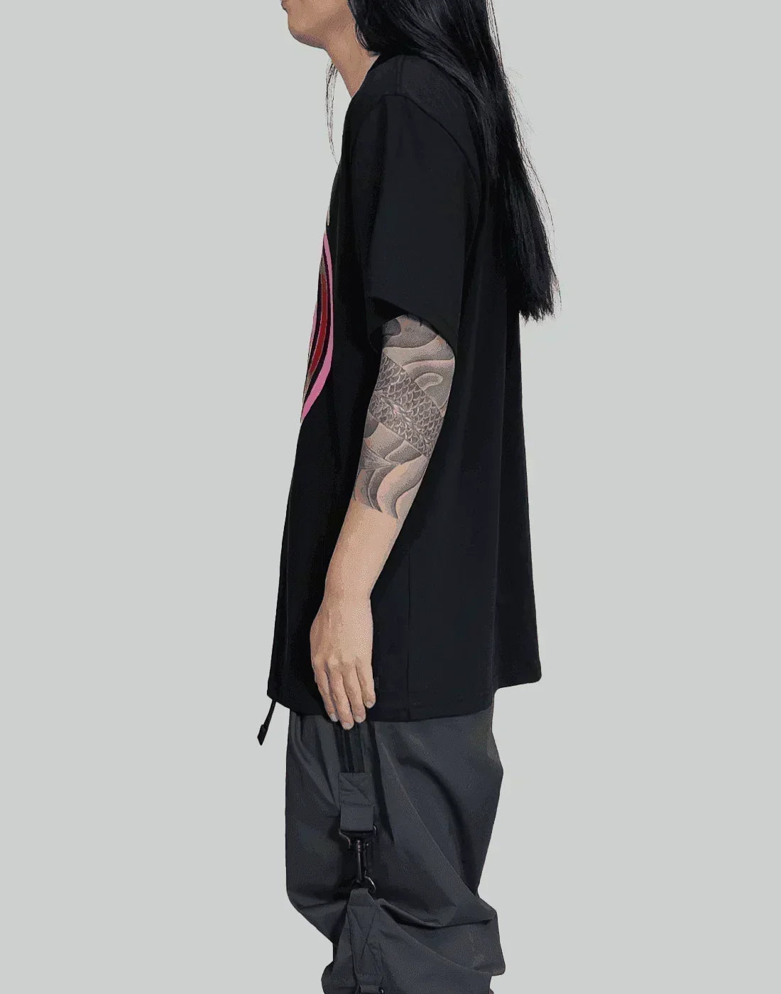 99%IS- - Spiral "Fine! Apple" Meshed Eyes T-shirt - 082plus