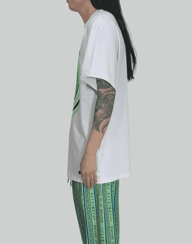 99%IS- - Spiral "Fine! Apple" Meshed Eyes T-shirt - 082plus