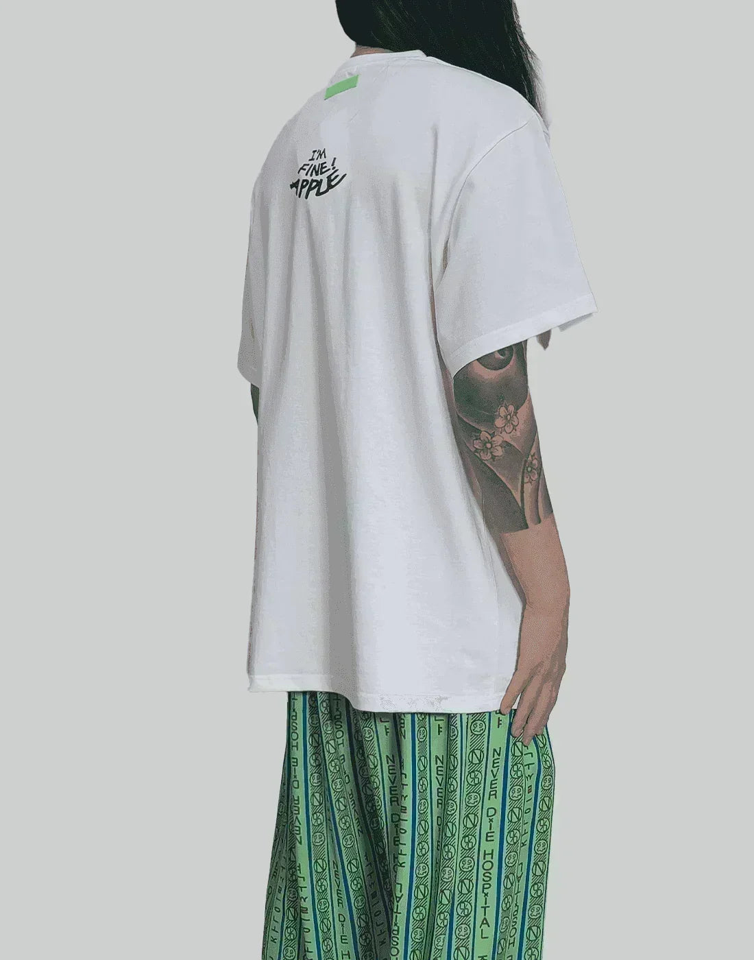 99%IS- - Spiral "Fine! Apple" Meshed Eyes T-shirt - 082plus