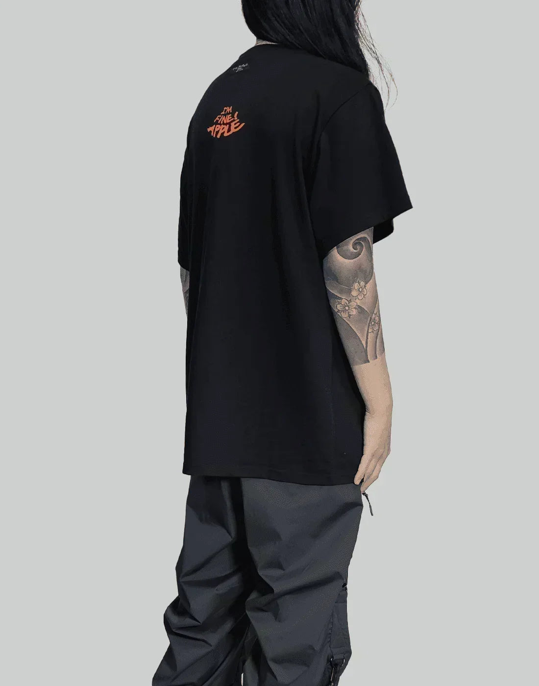 99%IS- - Spiral "Fine! Apple" Meshed Eyes T-shirt - 082plus