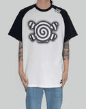 99%IS- - Spiral Skull Raglan T-shirt (Hand Made Custom) - 082plus