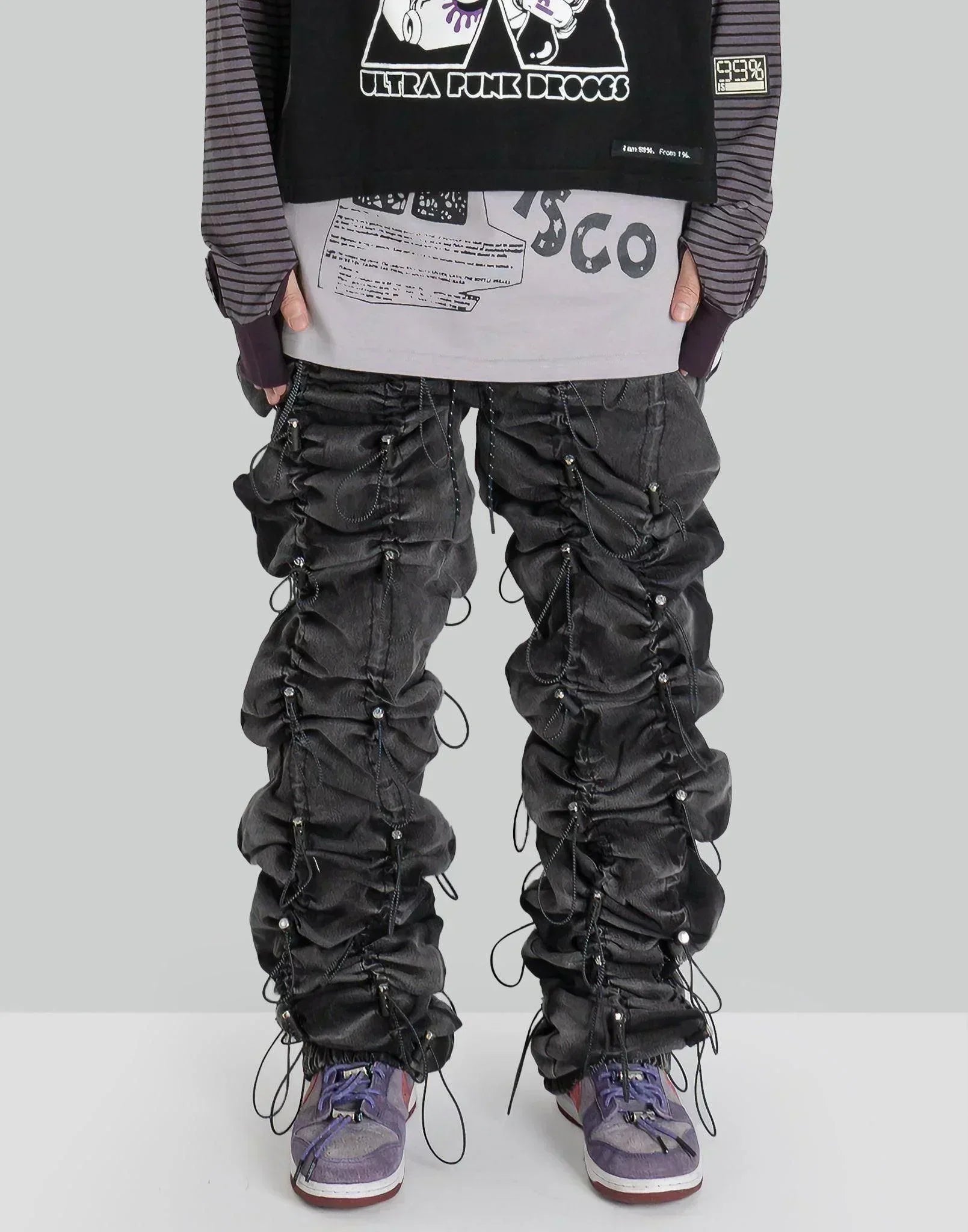 99%IS- - WASHED GOBCHANG PANTS - 082plus