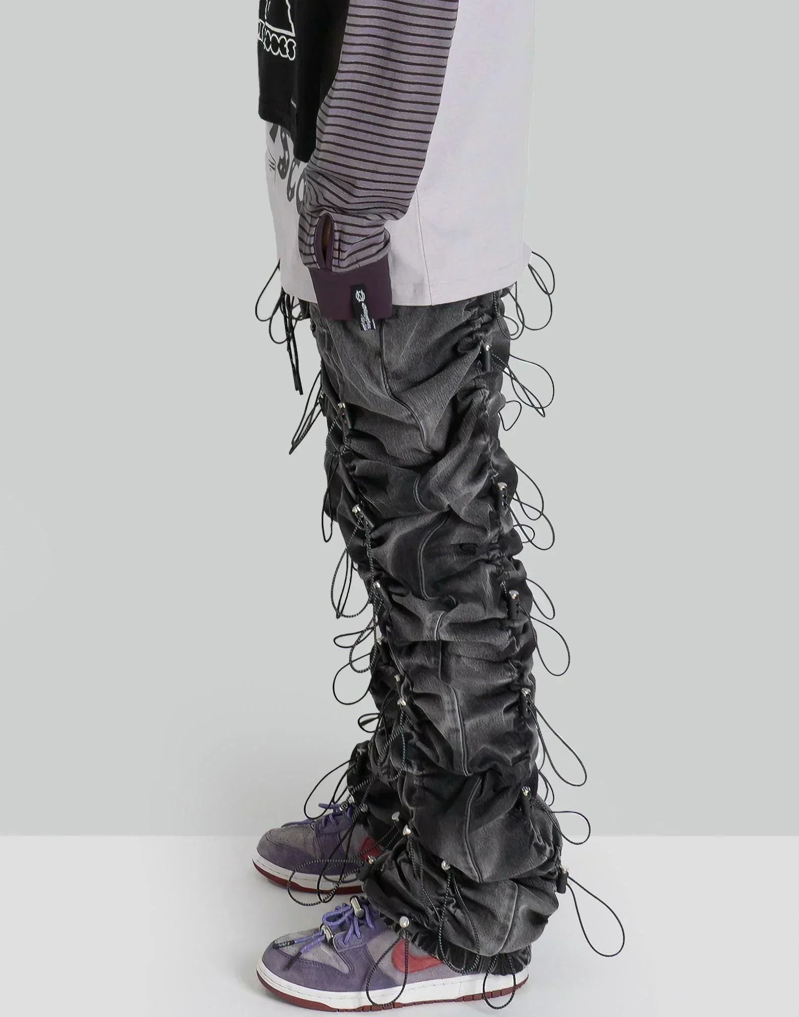 99%IS- - WASHED GOBCHANG PANTS - 082plus