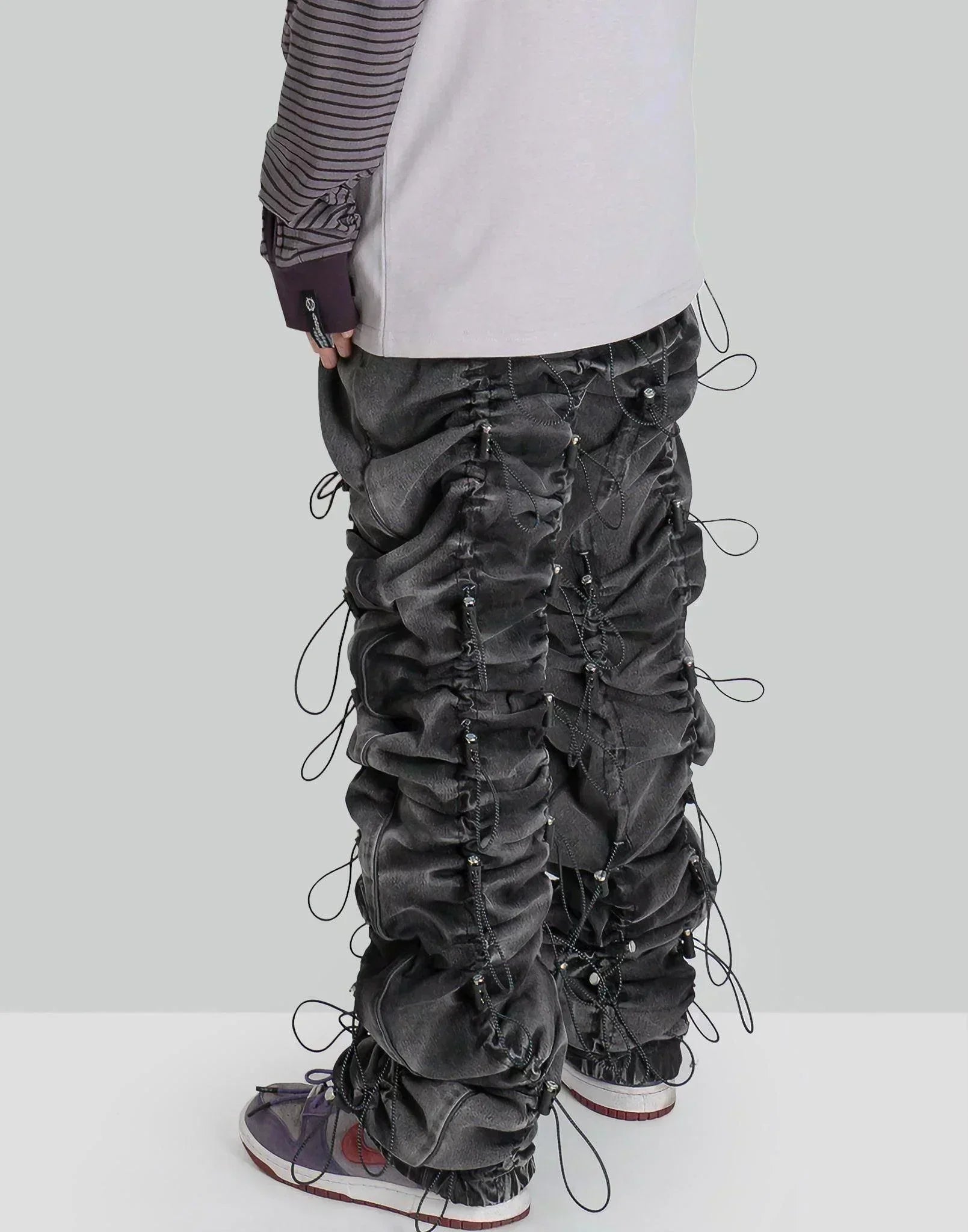 99%IS- - WASHED GOBCHANG PANTS - 082plus