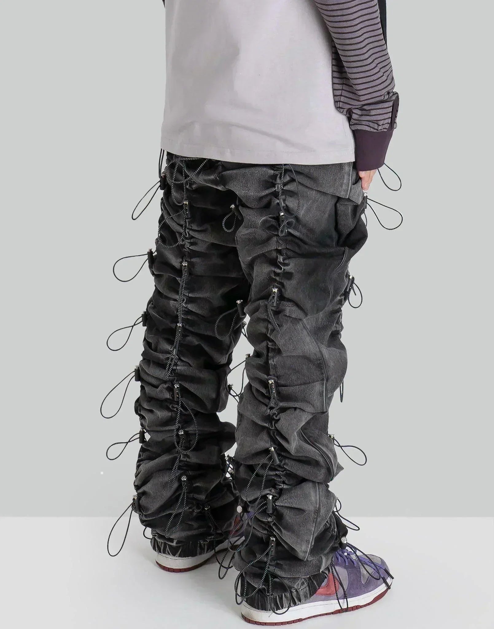 99%IS- - WASHED GOBCHANG PANTS - 082plus